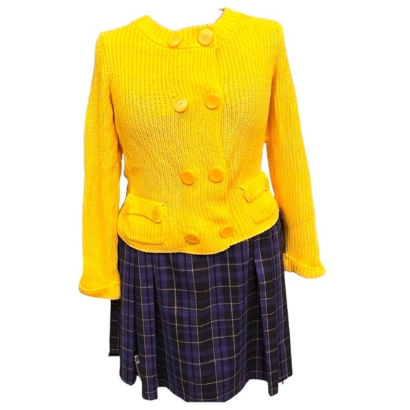Handmade Wool Plaid Tartan Yoke Skirt - Picture 3 of 8